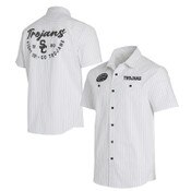 USC Trojans Men's White Pin Stripe Button Down Shirt